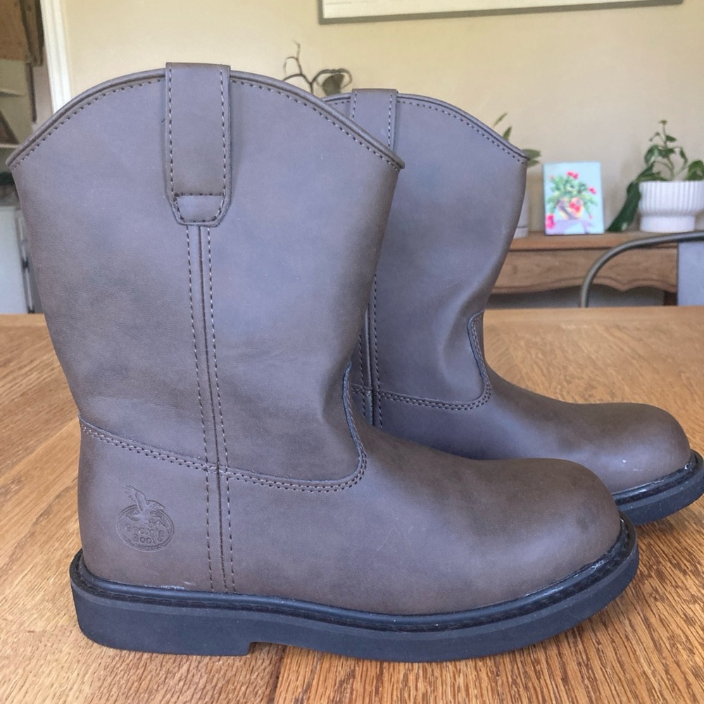 Georgia Boots Kid’s 7” Wellington Brown